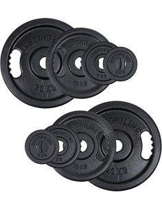 Cast Iron Olympic Weight Plate Set inSPORTline Castblack 2 – 20 kg