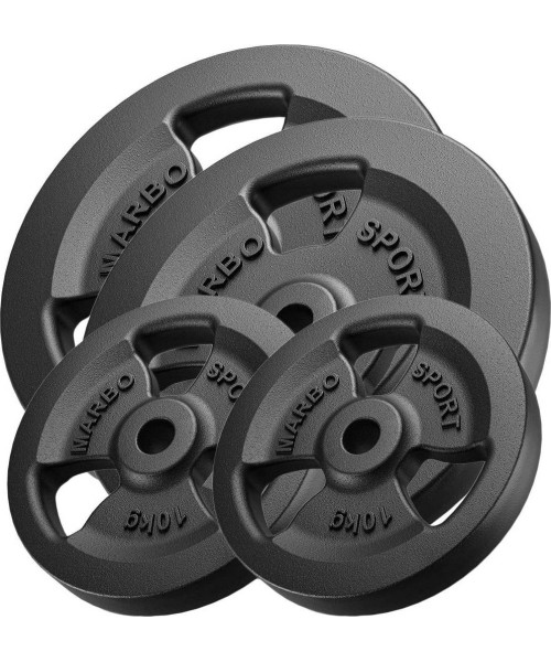 Ketaus svarmenų komplektas Marbo, 60 kg / 2x20 kg + 2x10 kg