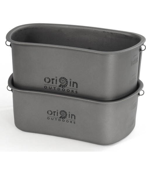 Indai Origin Outdoors: "Origin Outdoors" stovyklavimo puodų rinkinys "Titanium