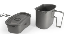 Indai Origin Outdoors: "Origin Outdoors" stovyklavimo puodų rinkinys "Titanium