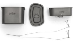 Indai Origin Outdoors: "Origin Outdoors" stovyklavimo puodų rinkinys "Titanium