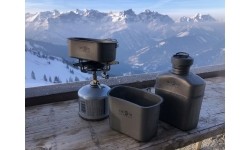 Indai Origin Outdoors: "Origin Outdoors" stovyklavimo puodų rinkinys "Titanium