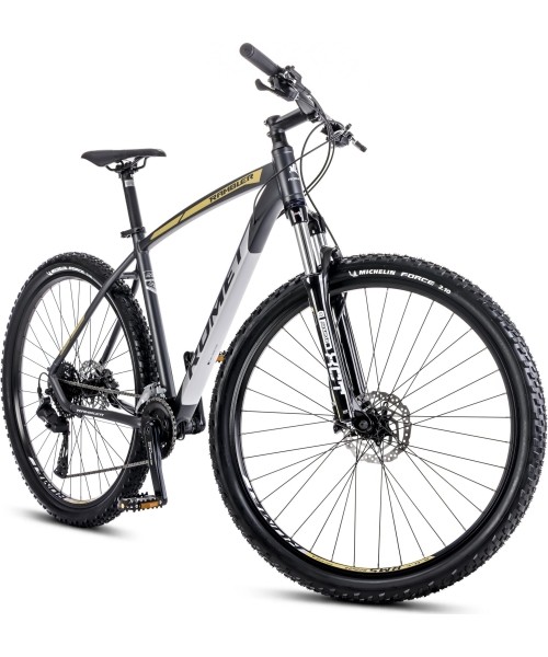 Dviračiai jaunimui ir suaugusiems Romet: Dviratis Romet Rambler R9.4 CS 2024 graphite-gold
