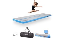 Pripučiamas gimnastikos kilimėlis inSPORTline Airstunt 400 x 100 x 10 cm, baltas