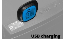 Žibintuvėliai, tvirtinami ant galvos Cattara: Dangtelis BLACK su LED žibintuvėliu USB įkrovimas