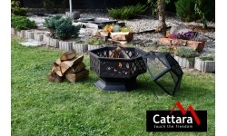 HEXAGON copper patina fireplace with lid