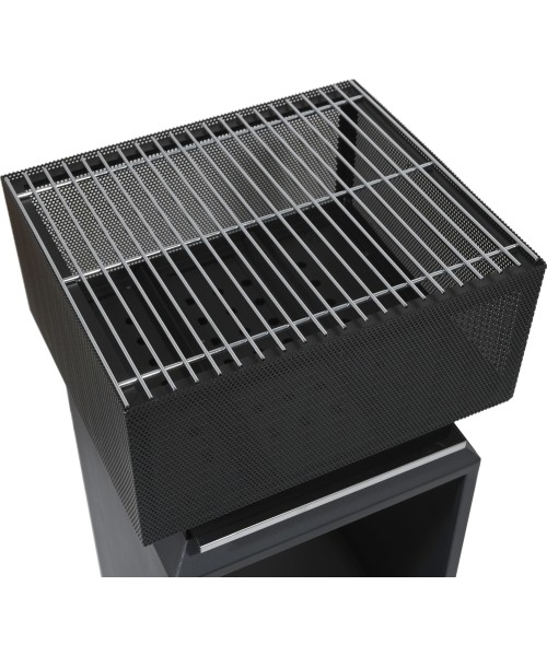CUBE fireplace with grate 74cm
