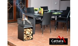 CUBE fireplace with grate 74cm