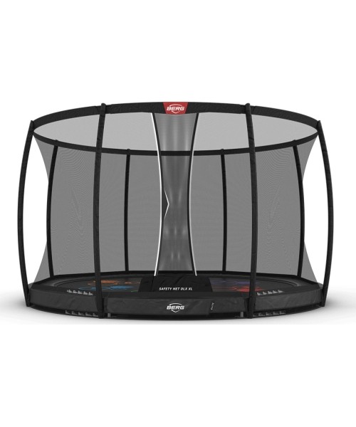 Įleidžiami batutai BERG: BERG Elite InGround 430 Grey Levels + apsauginis tinklas DLX XL