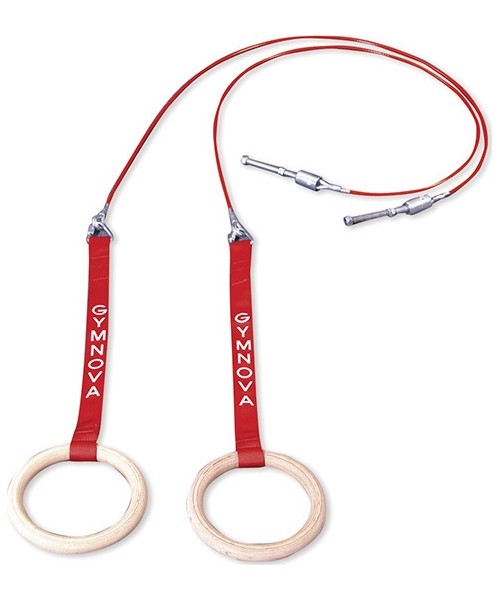 Gimnastikos žiedai : VARŽYBŲ ŽIEDŲ RĖMO PORA + TROSAI REF. 3700