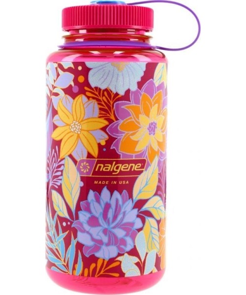 Gertuvės ir puodeliai Nalgene: Butelka Nalgene Wide Mouth 1 l Botanical Florals