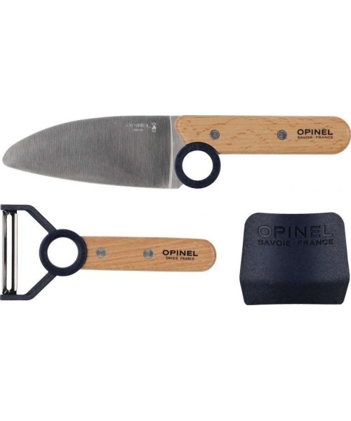 Cutlery Opinel: "Opinel" vaikiškas virtuvės rinkinys "Le Petit Chef", tamsiai mėlynas
