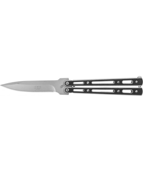 Hunting and Survival Knives : "Joker JKR200" sidabro ir juodos spalvos peilis drugelis