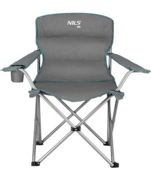 Turistinės kėdės Nils Camp: NC3079 PILKAI ŽALIA KEMPINGO KĖDĖ NILS CAMP
