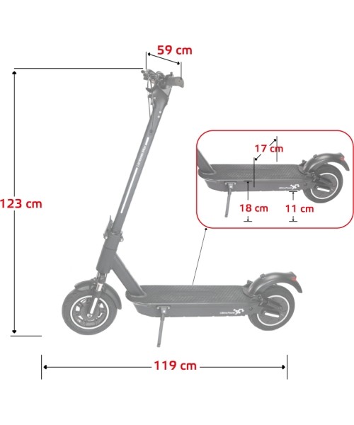 E-scooter W-TEC Lambreto Max III 700 W 10"