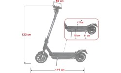 Electric Scooters W-TEC: E-skuteris W-TEC Lambreto Max III 700 W 10"