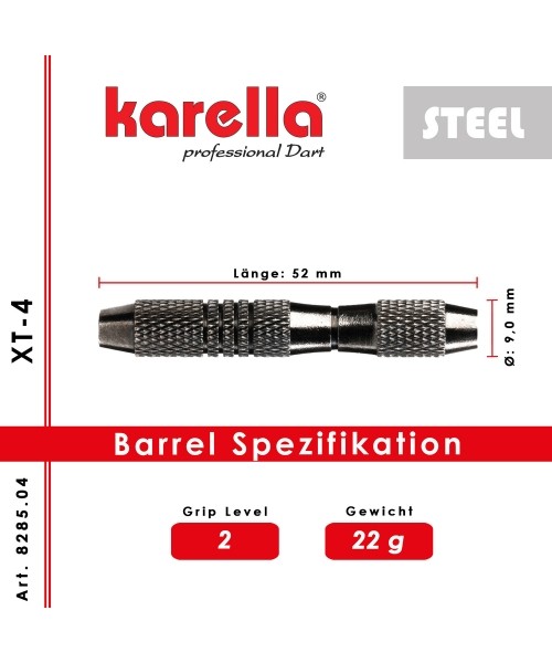 Smiginio strėlytės : Karella XT-4 plieninės strėlės 22 gramai