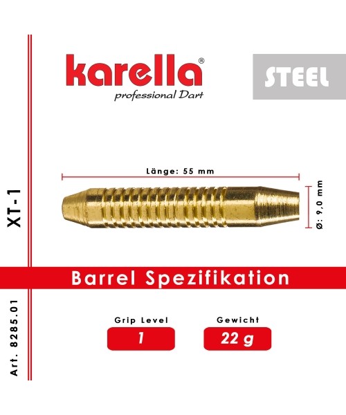 Karella XT-1 steel tip darts 22 grams