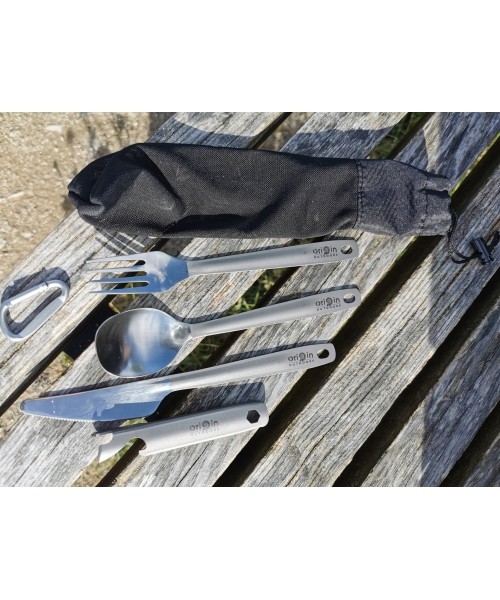 Origin Outdoors Vokietijos armijos stalo įrankiai „Titanium“