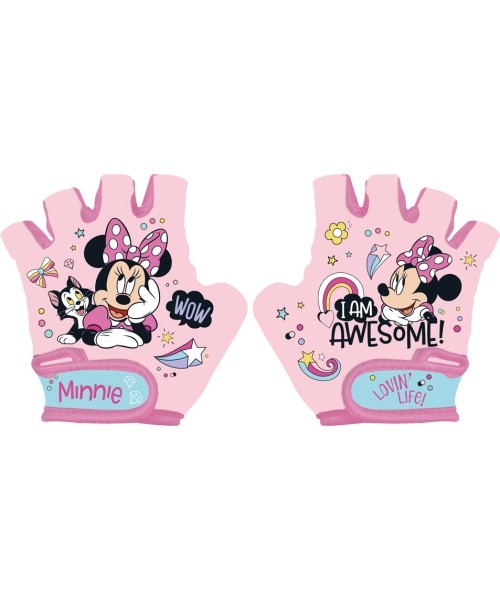 Aksesuarai bei priedai dviračiams : Pirštinės MINNIE (rožinės)