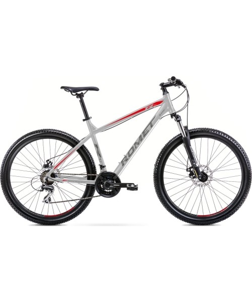 City Bikes Romet: Dviratis Romet Rambler R7.1 2024 silver-red-graphite