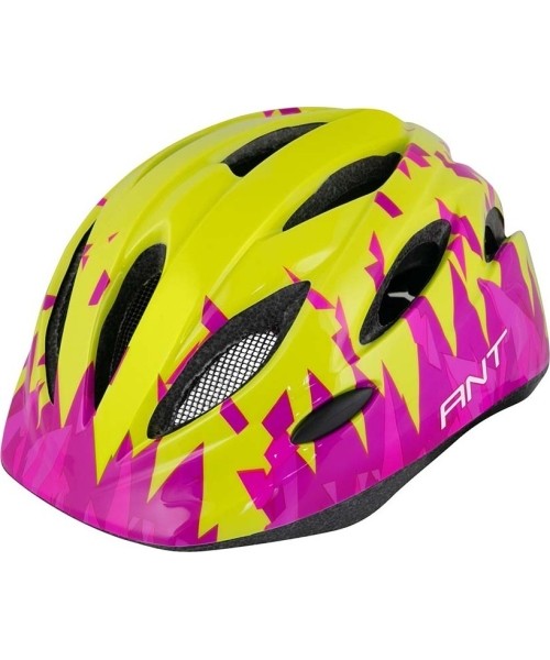 Gloves & Helmets & Accessories : Dviratininko šalmas Force Ant, žalias/rožinis, S-M, 52-56cm