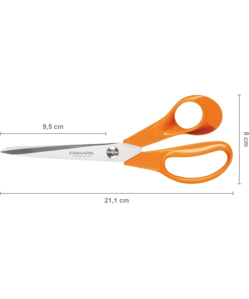 Lauko indai Fiskars: "Fiskars" universalios 21 cm žirklės