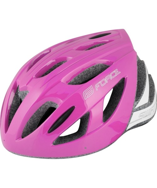 Aksesuarai bei priedai dviračiams : Šalmas FORCE Swift 50-54cm XS-S (rožinė)