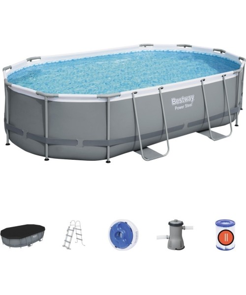 Above Ground Pools Bestway: 16 x 10 FT 488 x 305 x 107 cm Power Steel BESTWAY