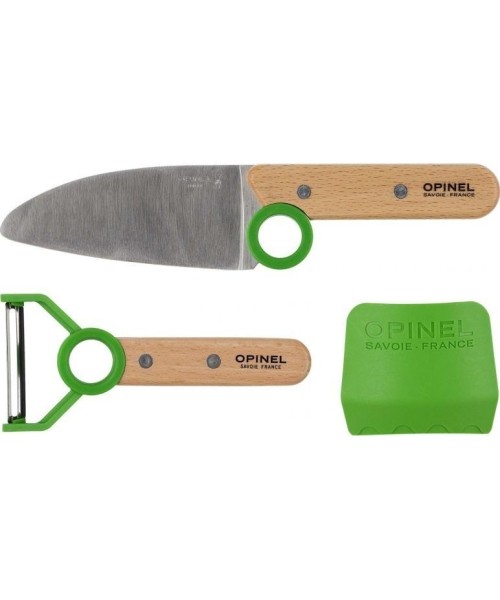 Cutlery Opinel: "Opinel" vaikiškos virtuvės rinkinys "Le Petit Chef" žalias