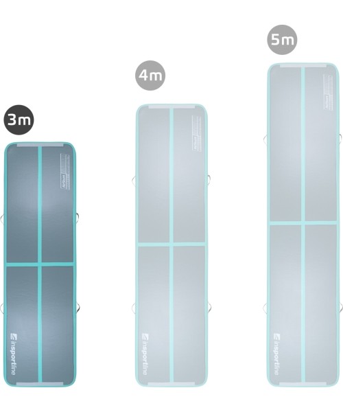 Inflatable Exercise Mat inSPORTline Airstunt 500 x 100 x 10 cm Gray w/ Electric Pump