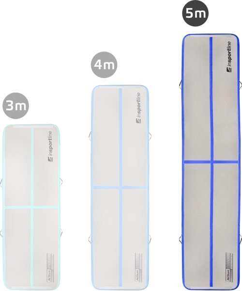 Inflatable Exercise Mat inSPORTline Airstunt 500 x 100 x 10 cm White w/ Electric Pump