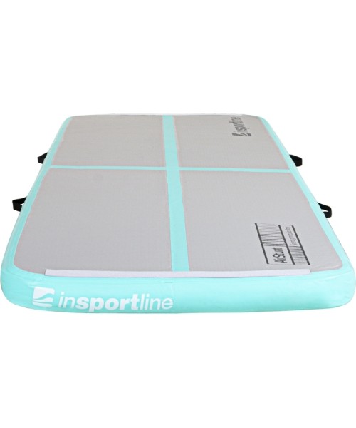 Pripučiamas gimnastikos kilimėlis inSPORTline Airstunt 300 x 100 x 10 cm, baltas, su elektriniu siurbliu