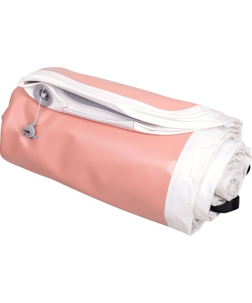 Inflatable Exercise Mat inSPORTline Airstunt 500 x 100 x 10 cm Coral Pink w/ Hand Pump