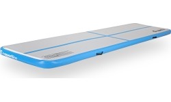 Pripučiamas gimnastikos kilimėlis inSPORTline Airstunt 400 x 100 x 10 cm, baltas, su rankiniu pompa
