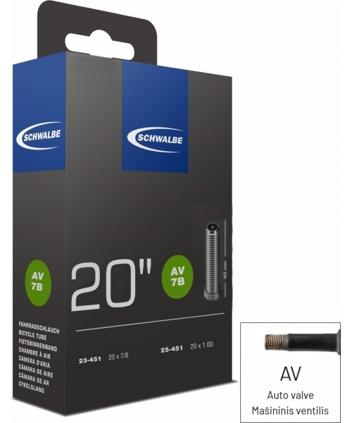 Gloves & Helmets & Accessories : Kamera Schwalbe 20X1.00 AV7B 40MM 23/25-451