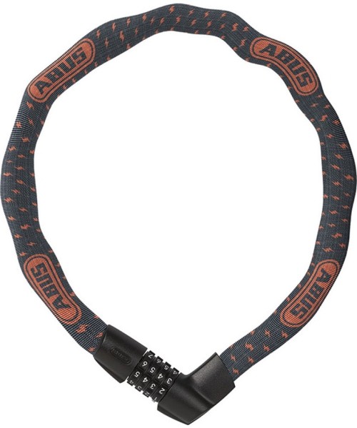 Aksesuarai bei priedai dviračiams Abus: Spyna ABUS Tresor 1385/75 grey lightning (6mm) (pilka)