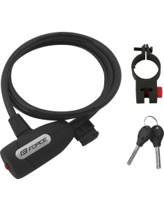 FORCE Lux cable lock, 120/8mm (black)