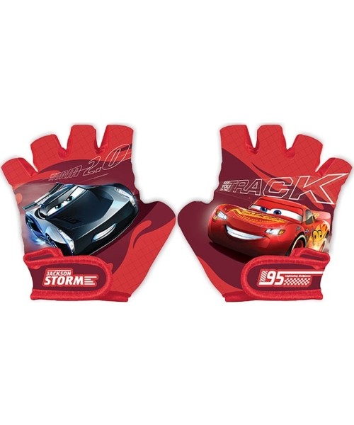 Aksesuarai bei priedai dviračiams : Pirštinės Cars 3, vaikiškos (raudonos)