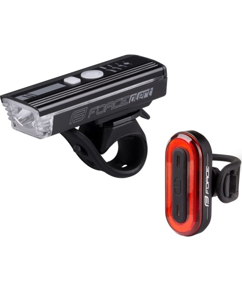 Gloves & Helmets & Accessories : Cycling Light Set Force Futuro, Charded with USB, Black