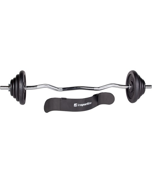 Dumbbell Sets inSPORTline: Plokštelėmis pakrautų štangų rinkinys inSPORTline Castblack 120 cm/30 mm 45 kg
