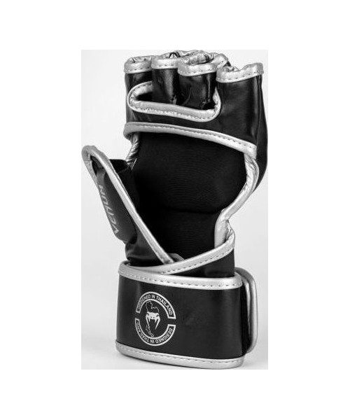 MMA Gloves Venum: "Venum Challenger 2.0" MMA pirštinės - juodos/ sidabrinės