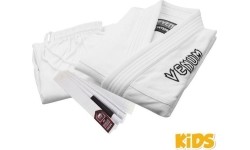 Jiu Jitsu Kimono Venum: Venum Contender Kids BJJ Gi (Free white belt included) - White