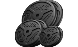 Cast Iron Weights Set Marbo, 60kg / 2x15kg + 2x10kg + 2x5kg