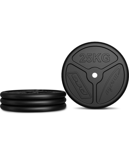 30 mm - Plieniniai svoriai Marbo Sport: Ketaus svoriai 50kg (2x25kg) Marbo MW-2x25KG-SLIM