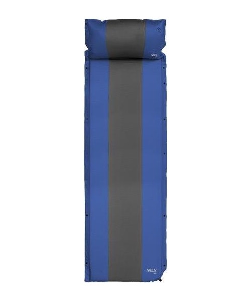 Inflatable Camping Mats Nils Camp: Savaime prisipučiantis čiužinys su pagalve Nils Camp NC4349, mėlynas-pilkas