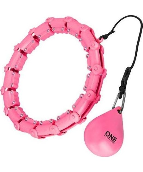 Weight Hoops One Fitness: OHA02 HULA HOP PINK WITH WEIGHT ONE FITNESS