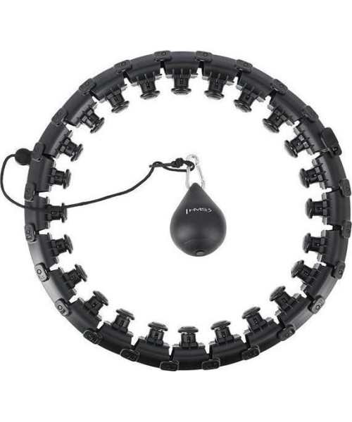 Weight Hoops HMS: HHW01 HULA HOOP BLACK WITH WEIGHT HMS