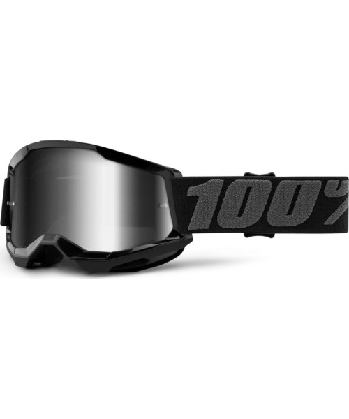 Motociklininko akiniai 100%: Vaikiški motokroso akiniai 100% Strata 2 Youth Mirror