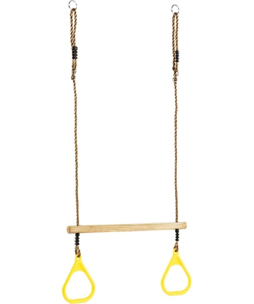 Gymnastics Rings KBT: KBT wooden ring trapeze Yellow
